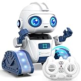 Ophy Roboter Kinder Spielzeug, wiederaufladbar und projizierbar, RC-Roboter mit LED-Augen und Musik, RC-Spielzeug...